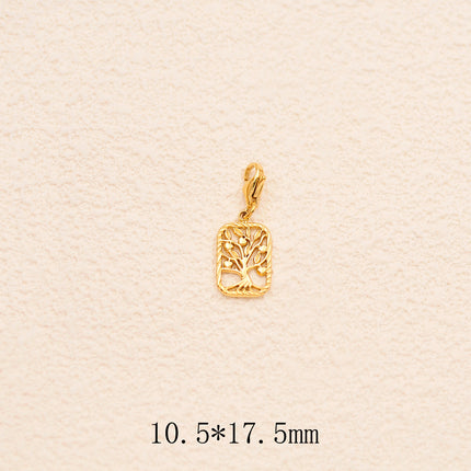 Charm - rectangle avec arbre de vie