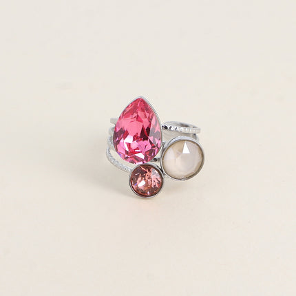 Bague Trilogie Goutte - cristaux Swarovski® goutte et rondes
