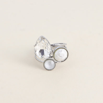 Bague Trilogie Goutte - cristaux Swarovski® goutte et rondes