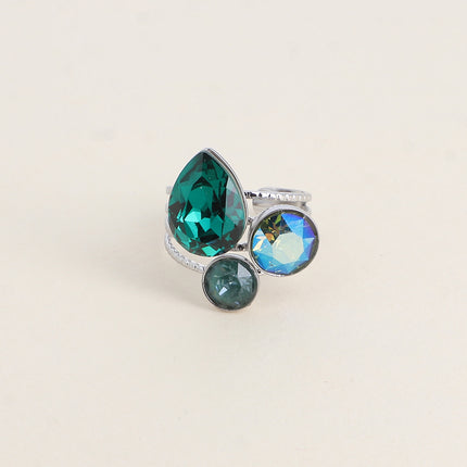 Bague Trilogie Goutte - cristaux Swarovski® goutte et rondes