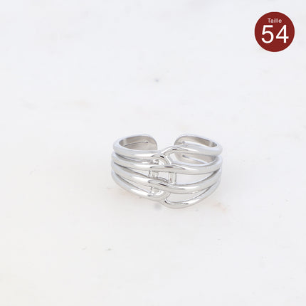 Bague - lignes entrecroisées T54