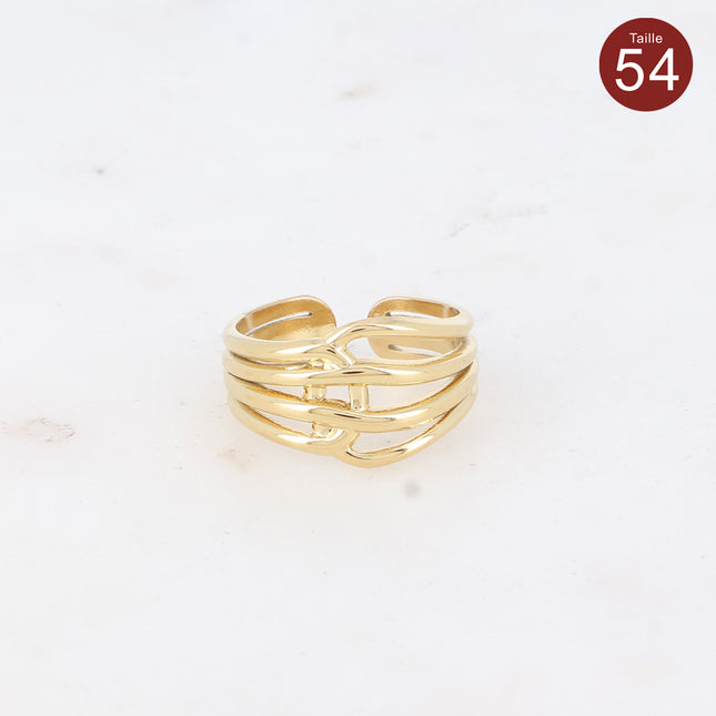 Bague - lignes entrecroisées T54
