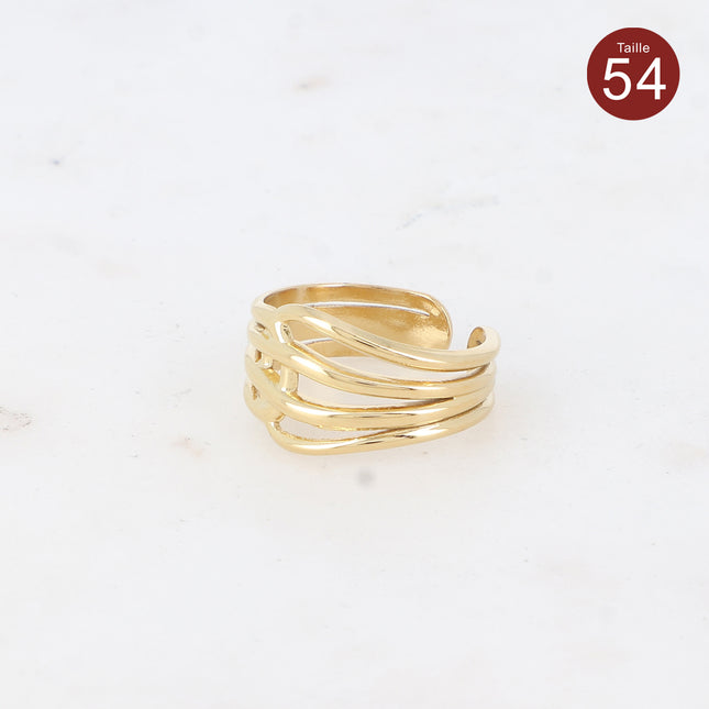 Bague - lignes entrecroisées T54