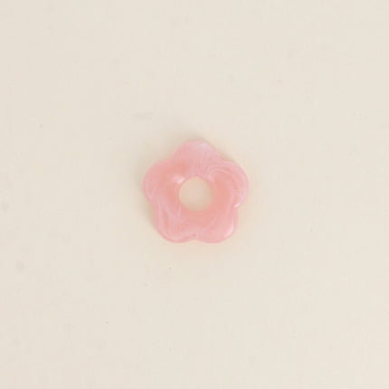 Perle de fleur en résine 27mm, 10 pièces, avec trou de perçage
