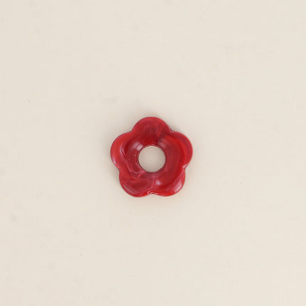 Perle de fleur en résine 27mm, 10 pièces, avec trou de perçage
