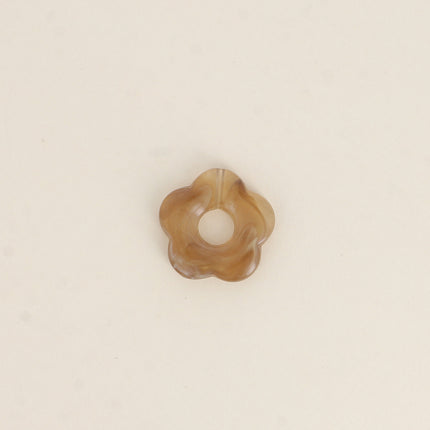 Perle de fleur en résine 27mm, 10 pièces, avec trou de perçage