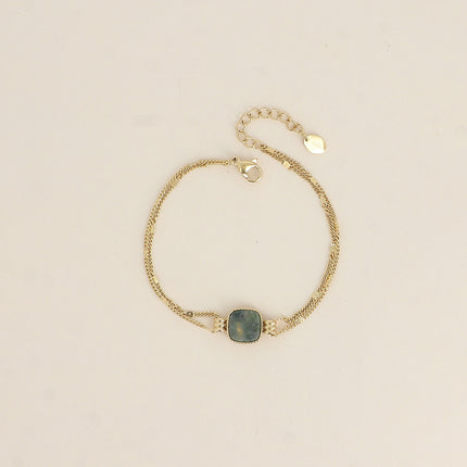 Bracelet Chloefina - pierre naturelle carrée