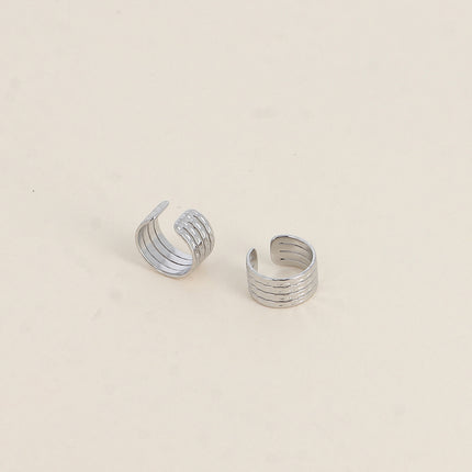 Boucles Earcuffs Sofi - points martelés et lignes ajourées