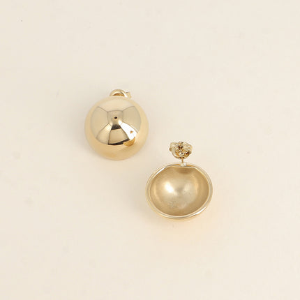 20mm hollow half-ball stud earrings