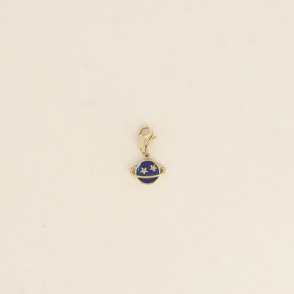 Charm - Saturn, stars and enamel