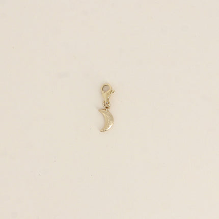 Charm - brushed crescent moon