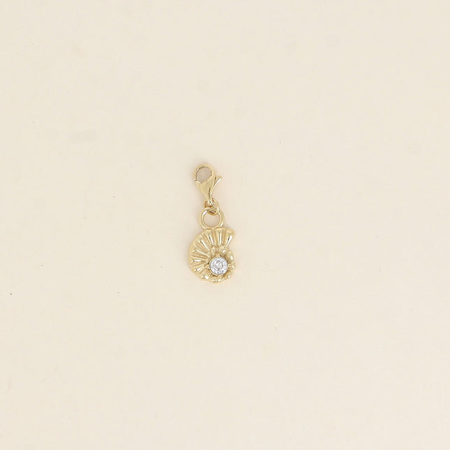 Charm - coquillage et cristal