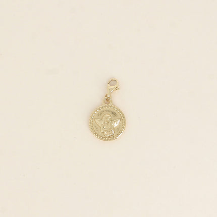 Charm - médaillon rond avec petit ange