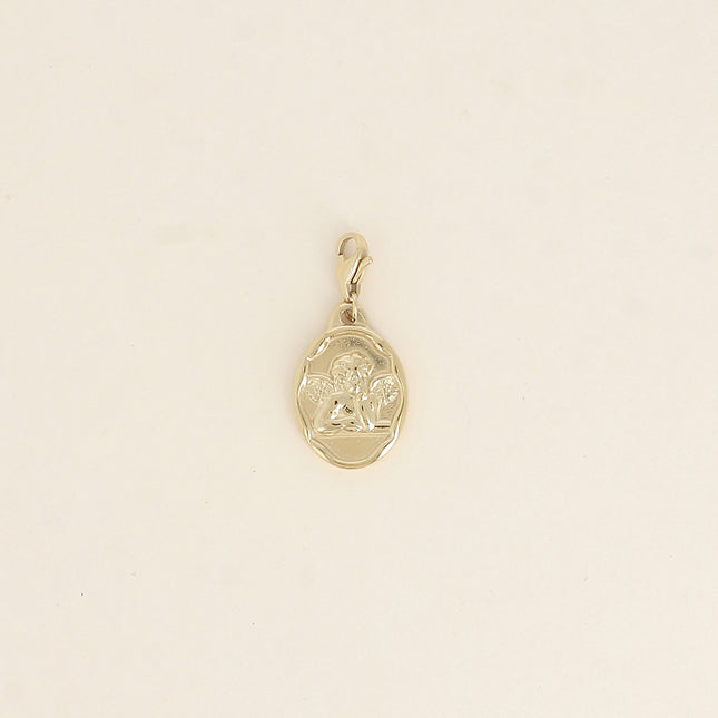 Charm - médaillon ovale avec petit ange