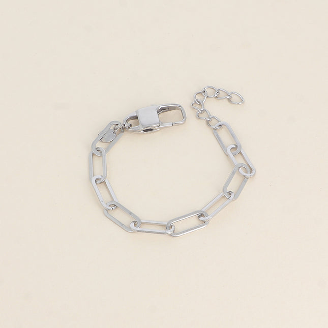 Bracelet - maille aux anneaux ovales allongés