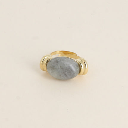 Bague Claryssia - pierre naturelle ovale