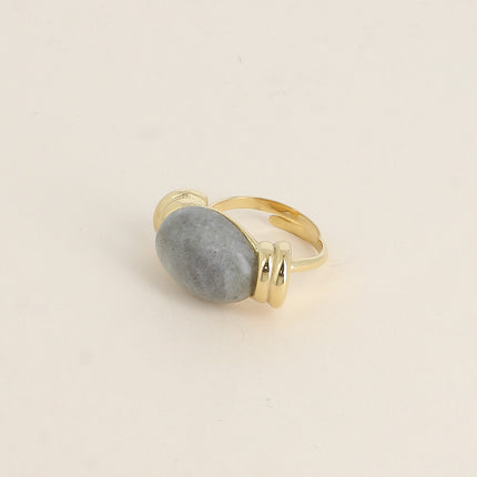 Bague Claryssia - pierre naturelle ovale