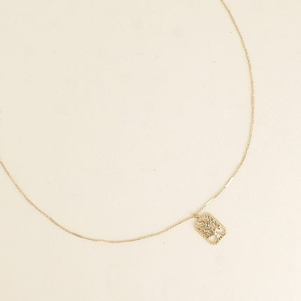 Collier - pendentif rectangulaire arbre de vie