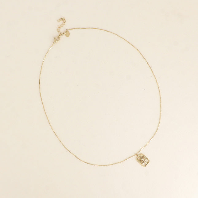 Collier - pendentif rectangulaire arbre de vie
