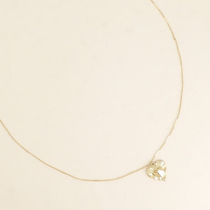 Collier - pendentif coeur texturé