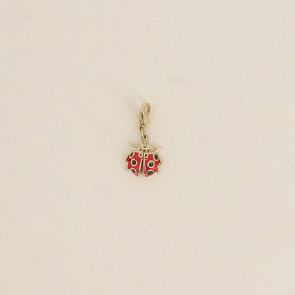 Lumena Charm - Enameled Ladybug