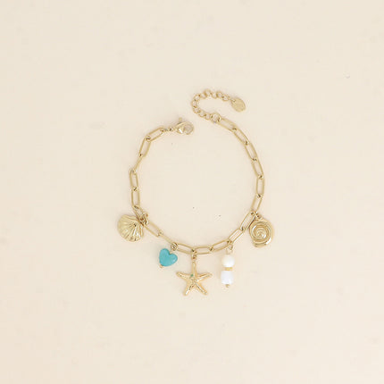 Bracelet - coquillages, étoile de mer