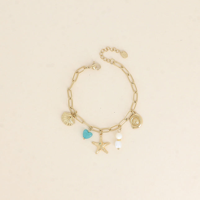 Bracelet - coquillages, étoile de mer