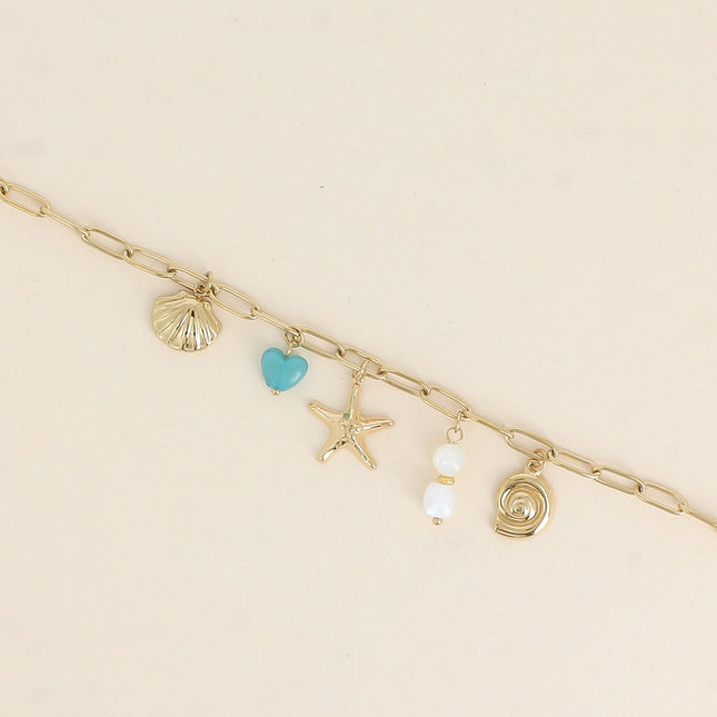 Bracelet - coquillages, étoile de mer