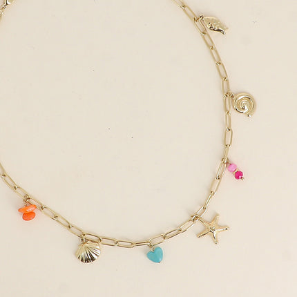 Collier - coquillages, étoile de mer