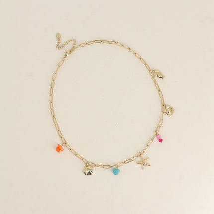 Collier - coquillages, étoile de mer