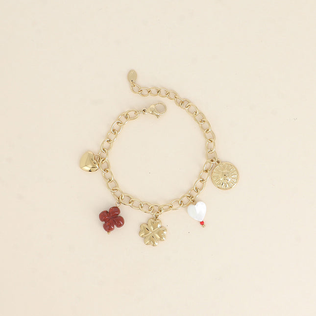 Bracelet - clovers, sun, hearts