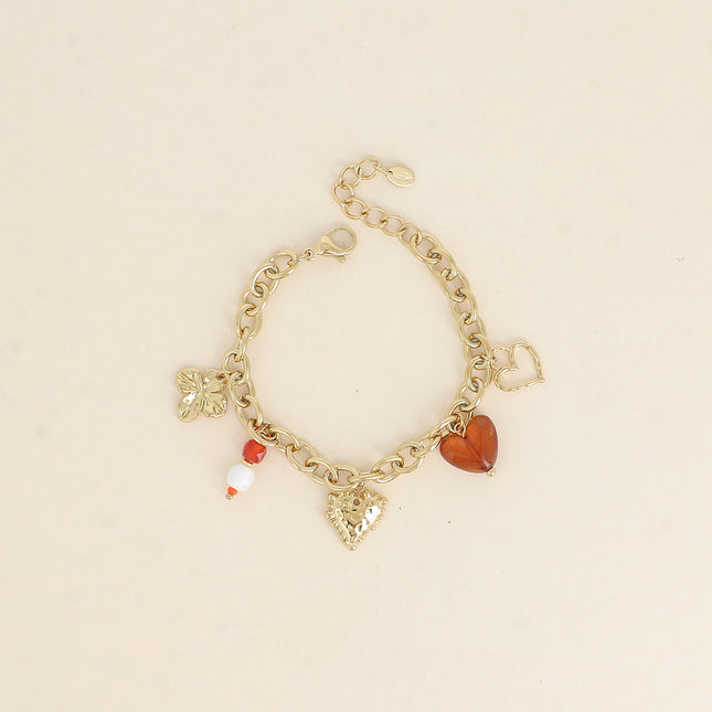 Jasmée Bracelet - hearts, clover, beads