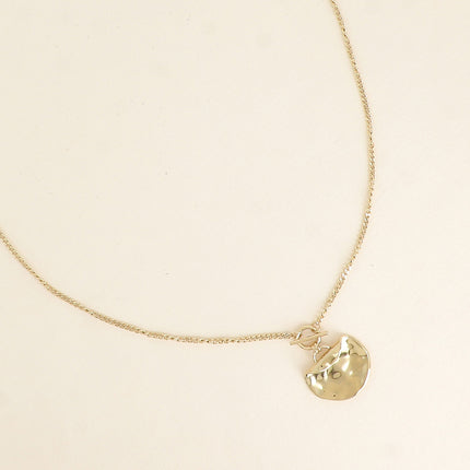 Collier - pendentif anneau et barre avec un empiècement recourbé