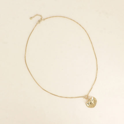 Collier - pendentif anneau et barre avec un empiècement recourbé