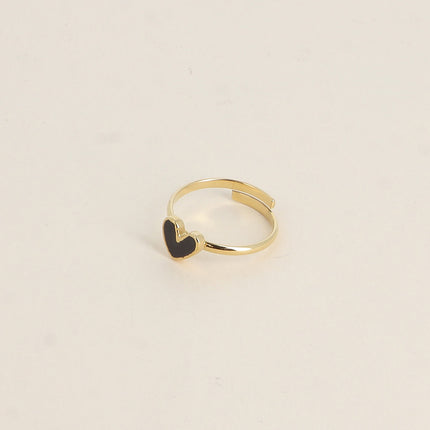 Bague - coeur émaillé