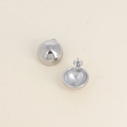 20mm hollow half-ball stud earrings