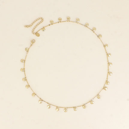 Collier - maille tiges et petits coquillages
