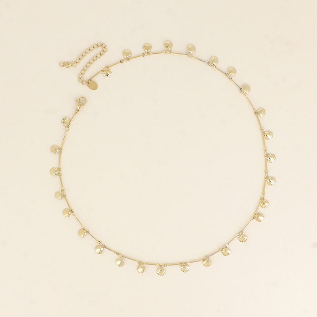 Necklace - chain of stems and small shells