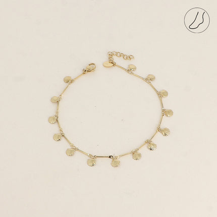 Chevillère - maille tiges et petits coquillages