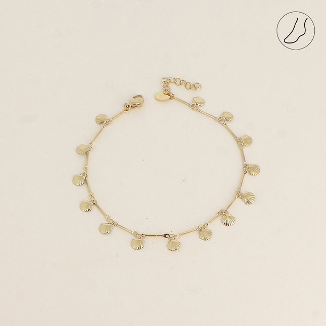 Chevillère - maille tiges et petits coquillages