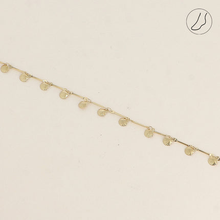 Chevillère - maille tiges et petits coquillages
