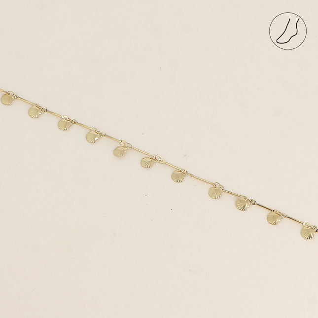 Chevillère - maille tiges et petits coquillages