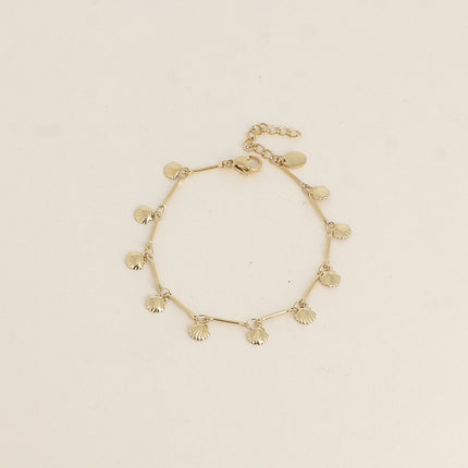 Bracelet - maille tiges et petits coquillages