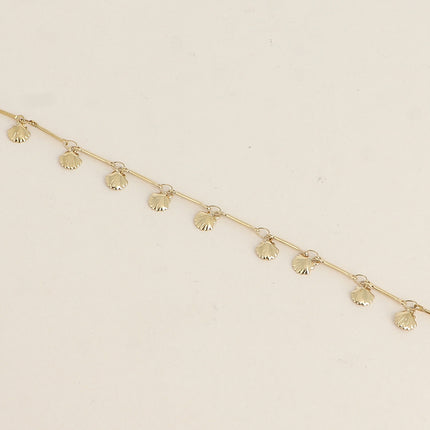 Bracelet - maille tiges et petits coquillages
