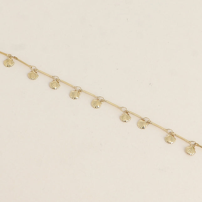 Bracelet - maille tiges et petits coquillages