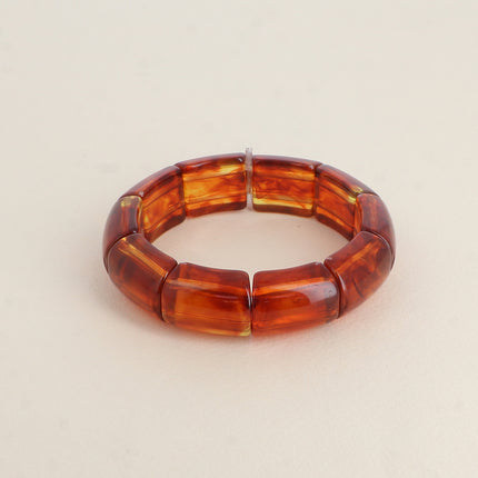 Bracelet élastique - pièces en résine colorée 18mm