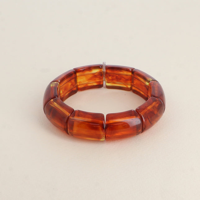 Bracelet élastique - pièces en résine colorée 18mm