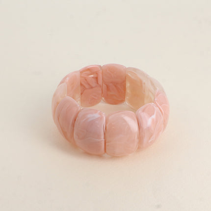 Bracelet élastique - pièces en résine colorée 32mm