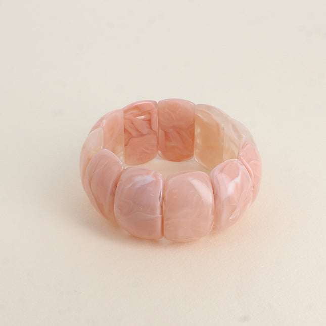 Bracelet élastique - pièces en résine colorée 32mm
