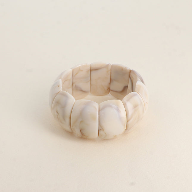 Bracelet élastique - pièces en résine colorée 32mm